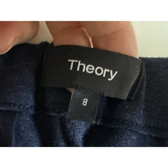 Theory Womens Navy Double-Knit Pull-On Pants Size 8 - Picture 7 of 8